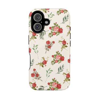 Red Vintage Roses iPhone Case