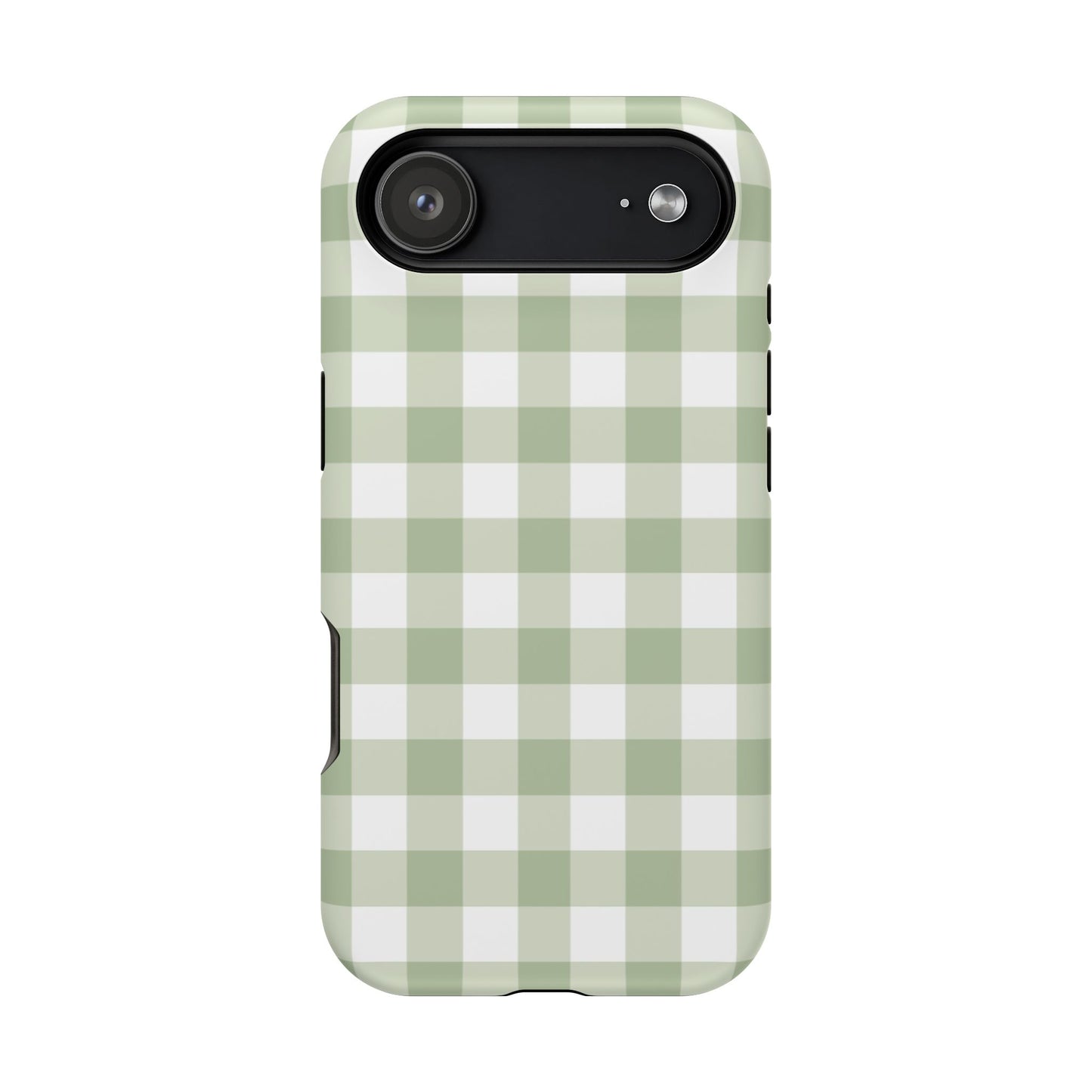 Green Gingham iPhone Case