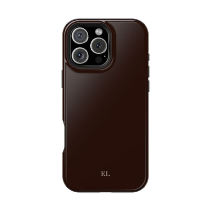 Custom Initials Mocha iPhone Case