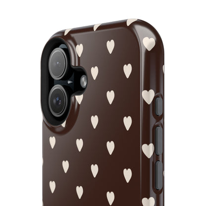 Mocha Hearts iPhone Case