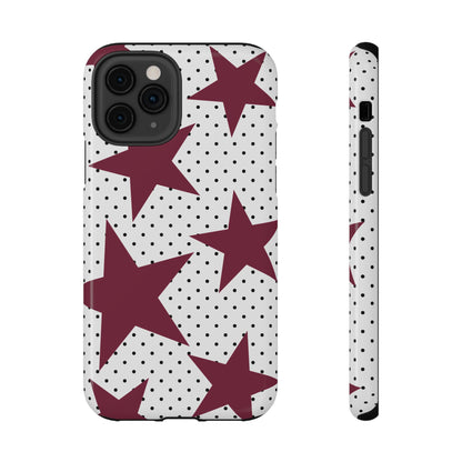 Burgundy Star iPhone Case
