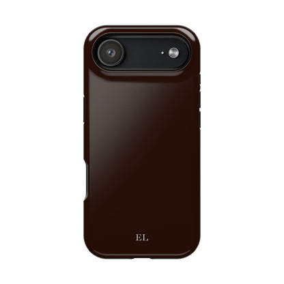 Custom Initials Mocha iPhone Case