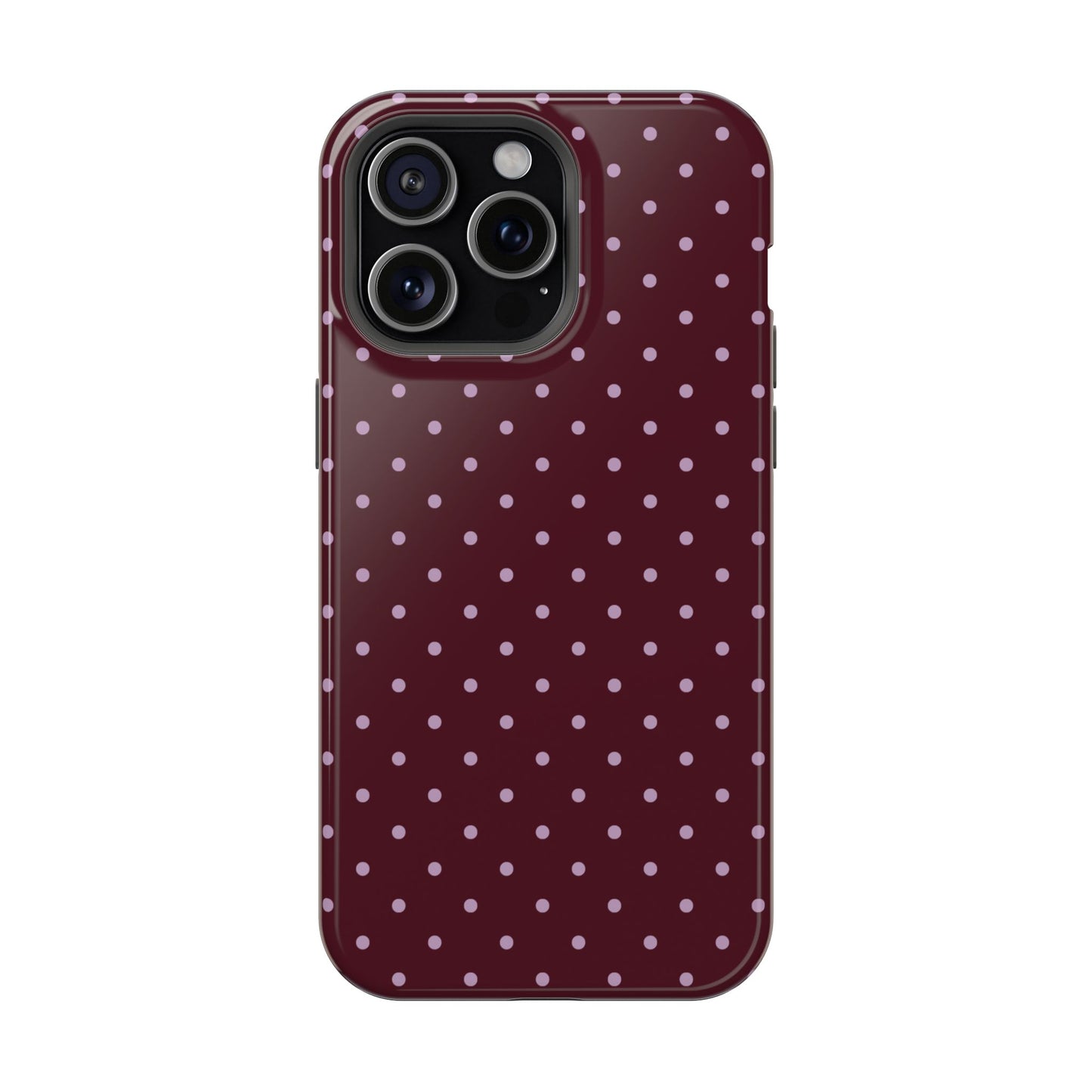 Burgundy & Violet Mini Dots iPhone Case