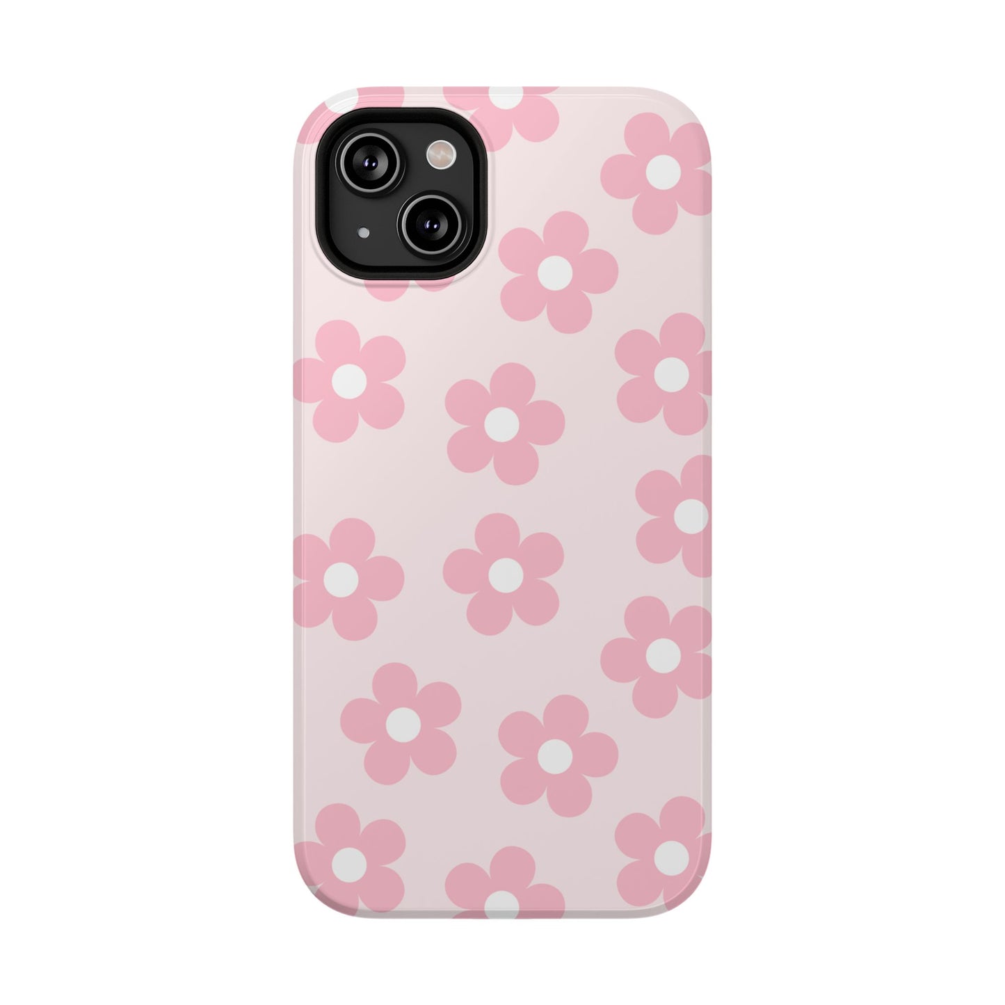 Light Pink Retro Flowers iPhone Case