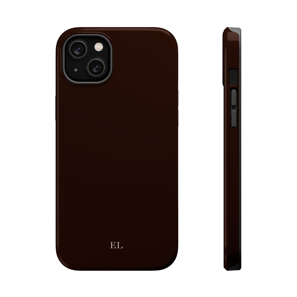 Custom Initials Mocha iPhone Case