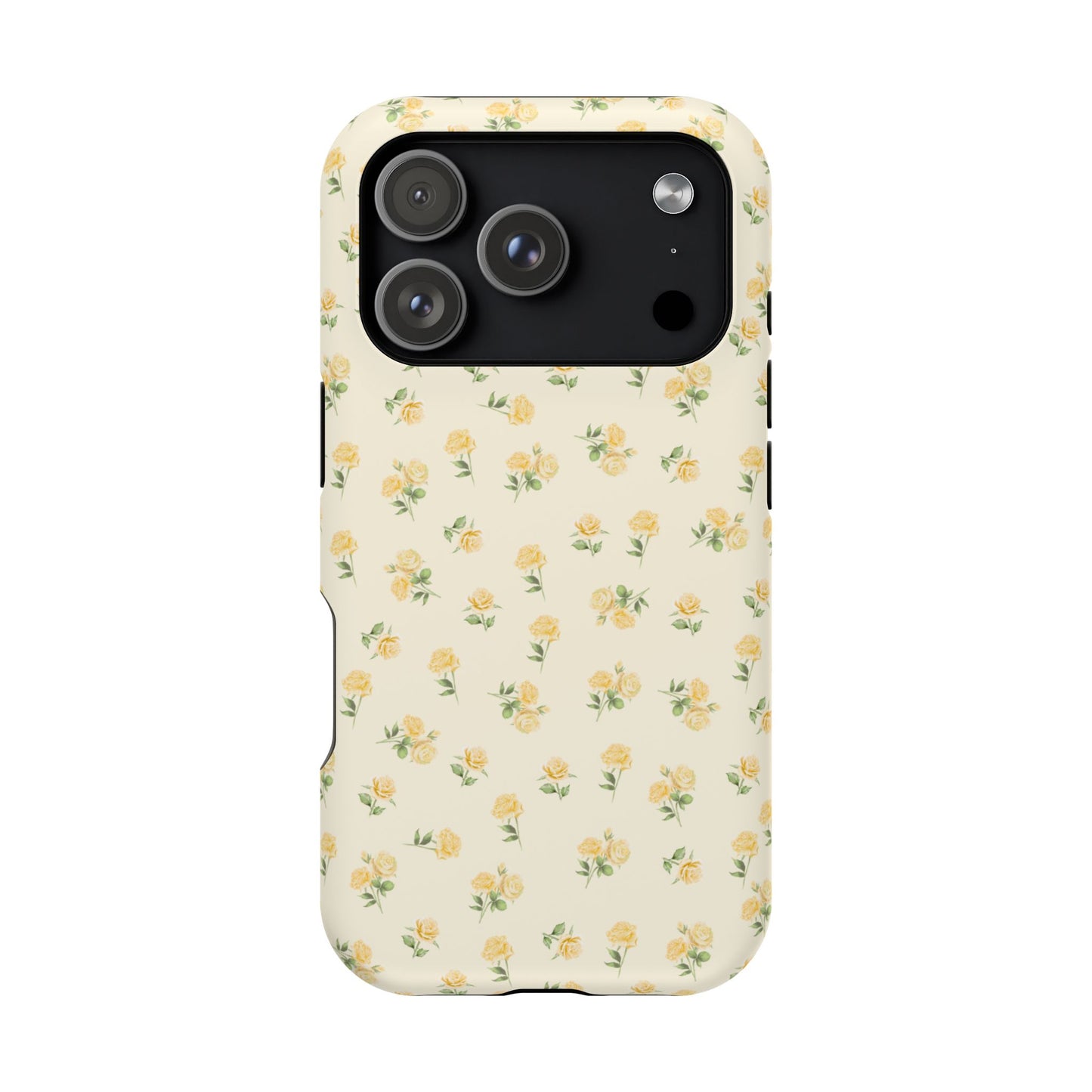 Yellow Ditsy Roses iPhone Case