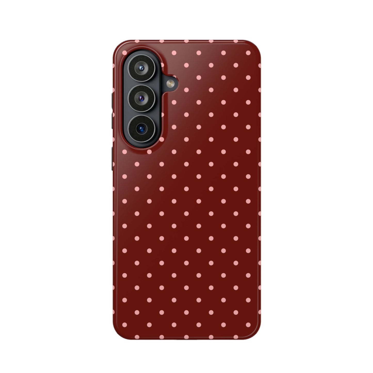 Maroon Mini Dots Samsung Case