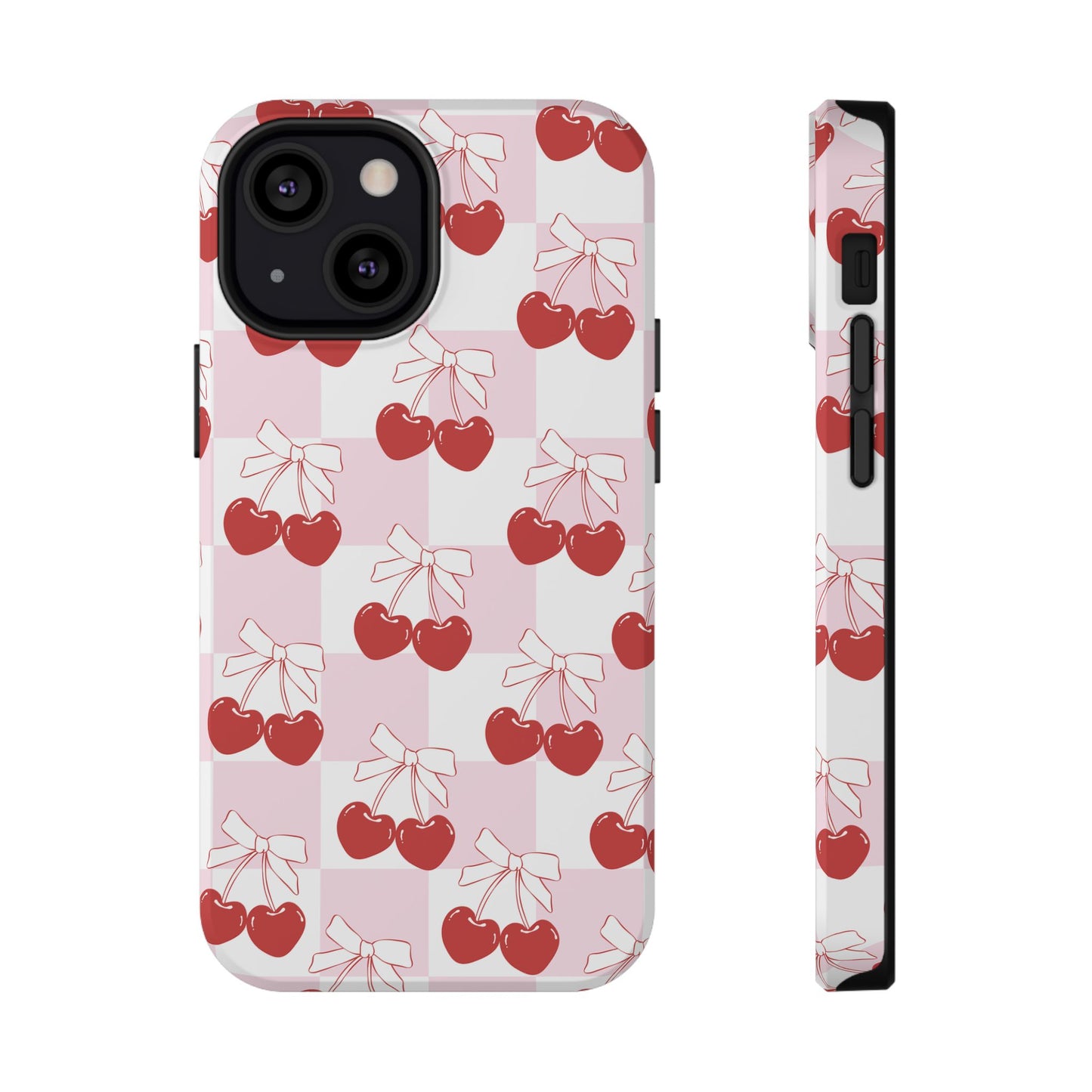 Cherry Bows Coquette iPhone Case
