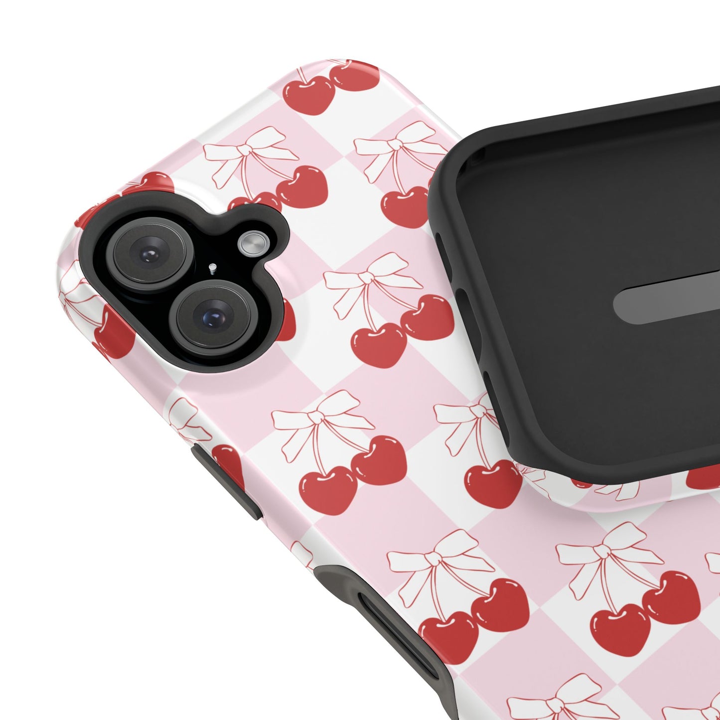 Cherry Bows Coquette iPhone Case