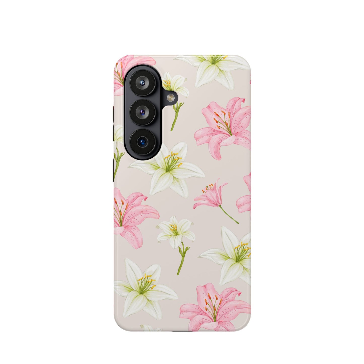 Beige Tiger Lily Samsung Case