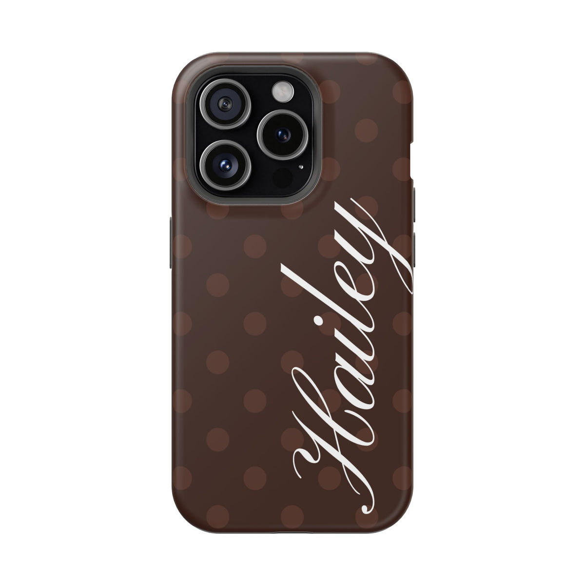 Custom Mocha Polka Dots iPhone Case