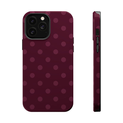 Plum Polka Dots iPhone Case