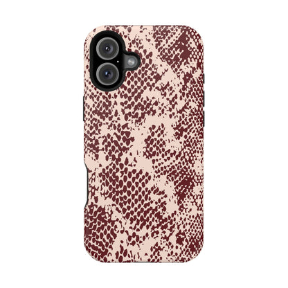 Burgundy Snake iPhone Case