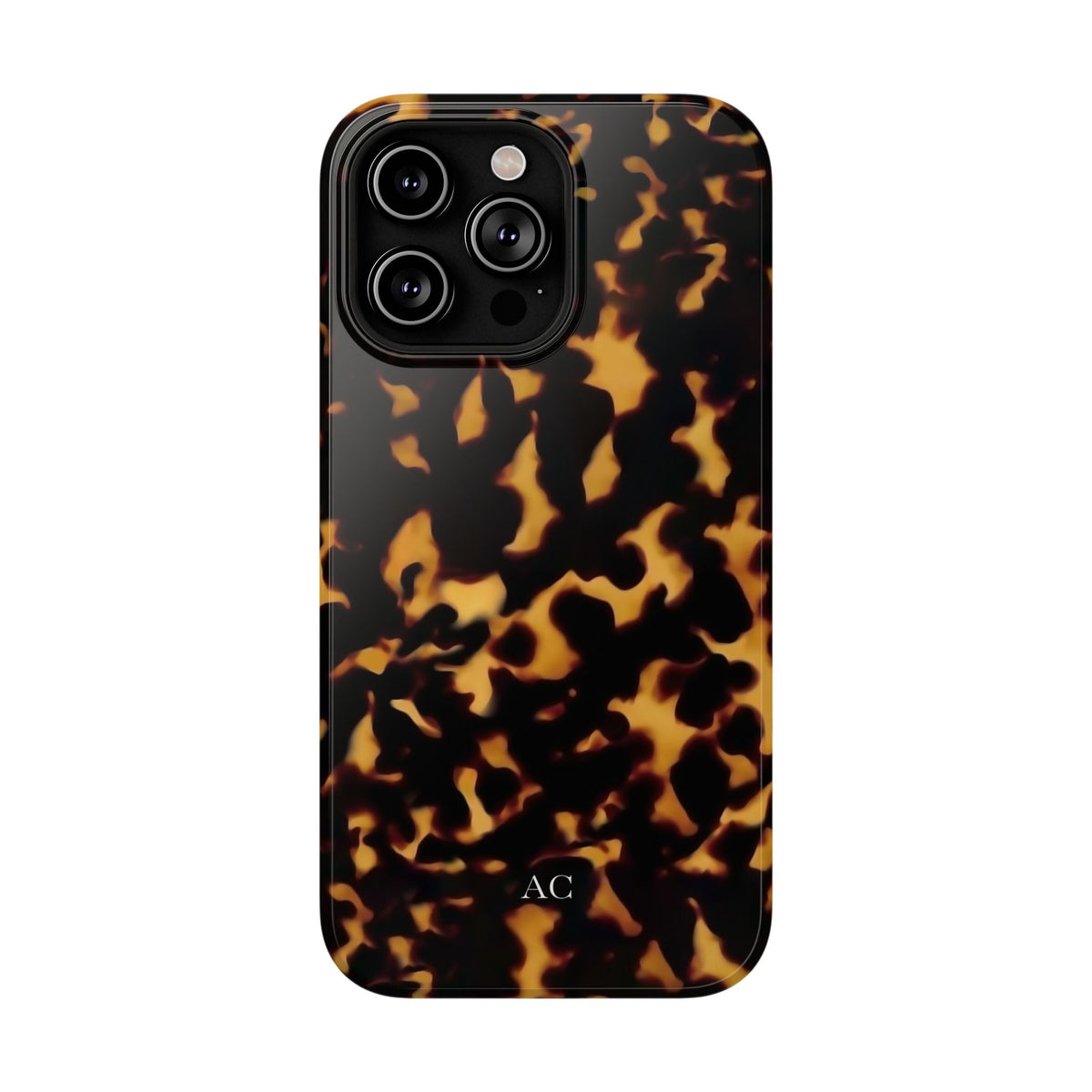 Custom Initials Tortoise iPhone Case