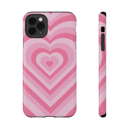 Pink Glowing Hearts iPhone Case