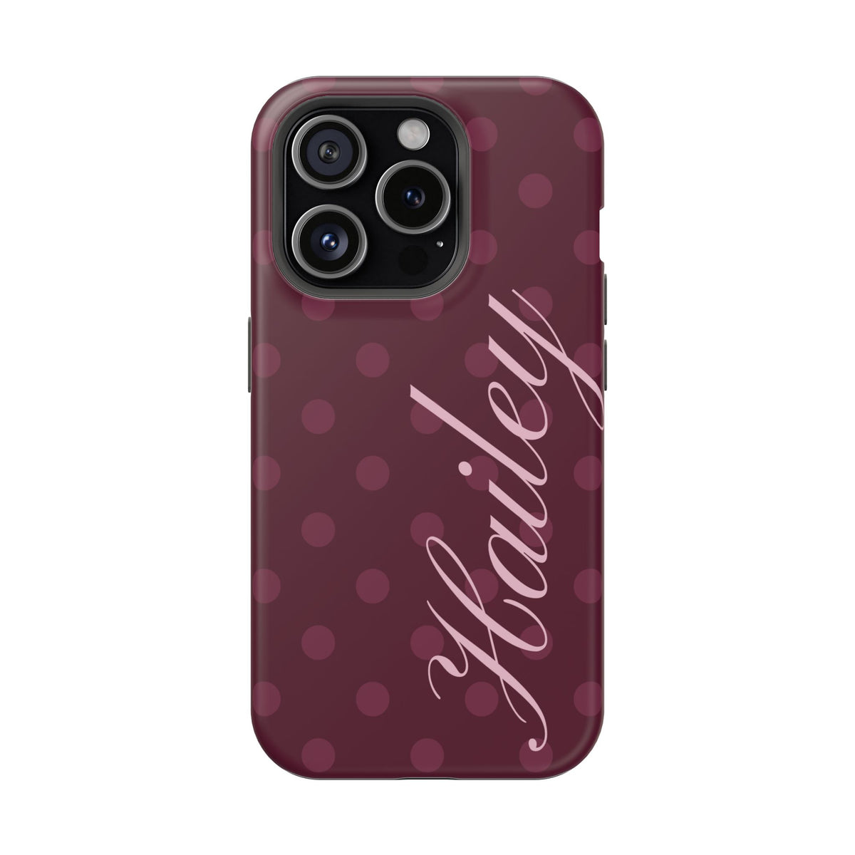Custom Plum Polka Dots iPhone Case