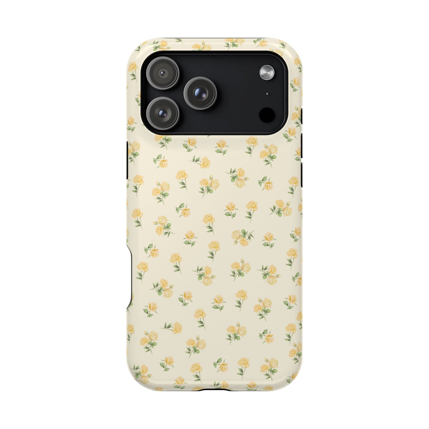 Yellow Ditsy Roses iPhone Case