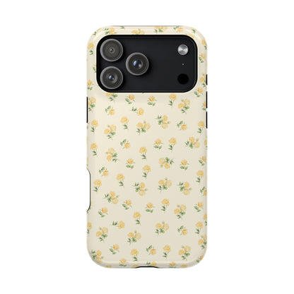 Yellow Ditsy Roses iPhone Case