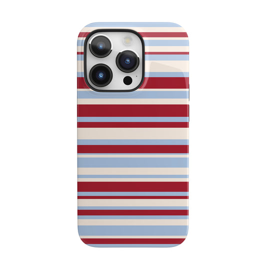 Cherry Soda Stripes iPhone Case