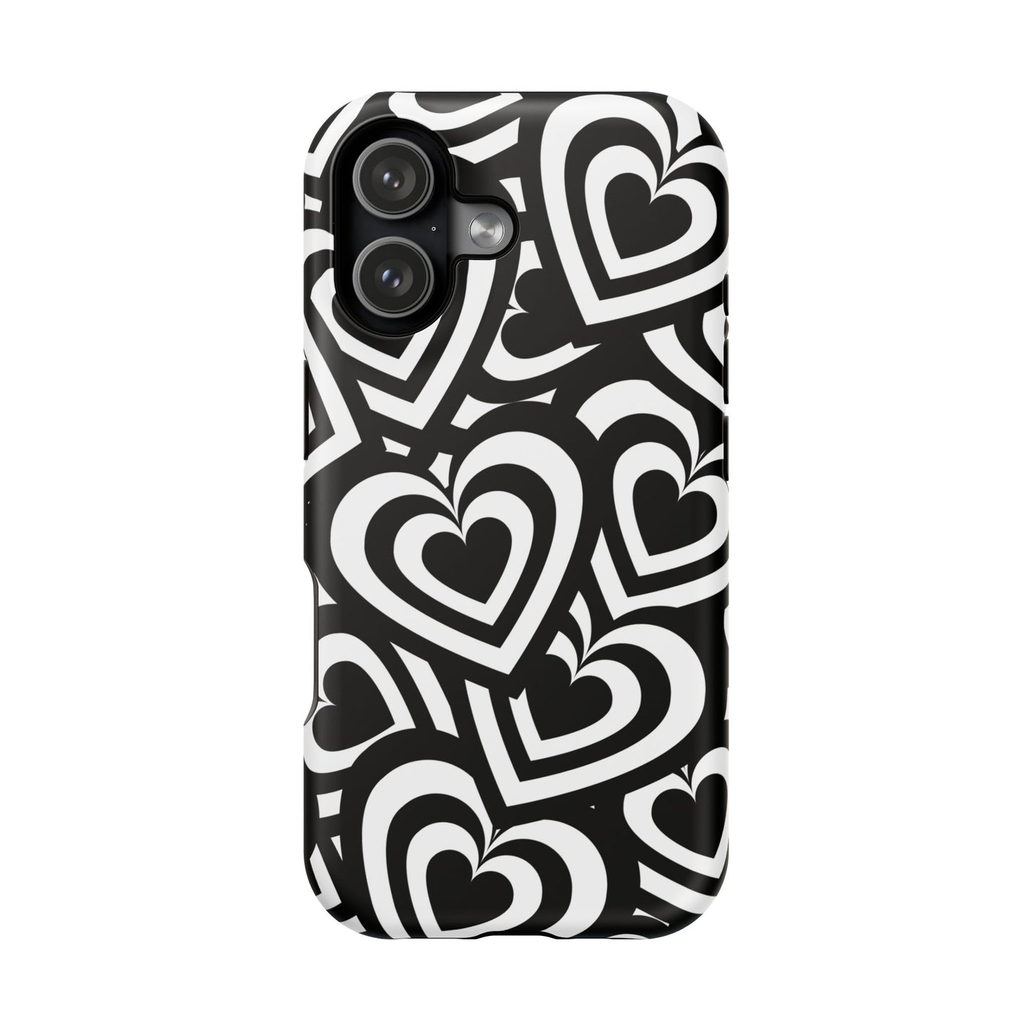 Black & White Hearts iPhone Case