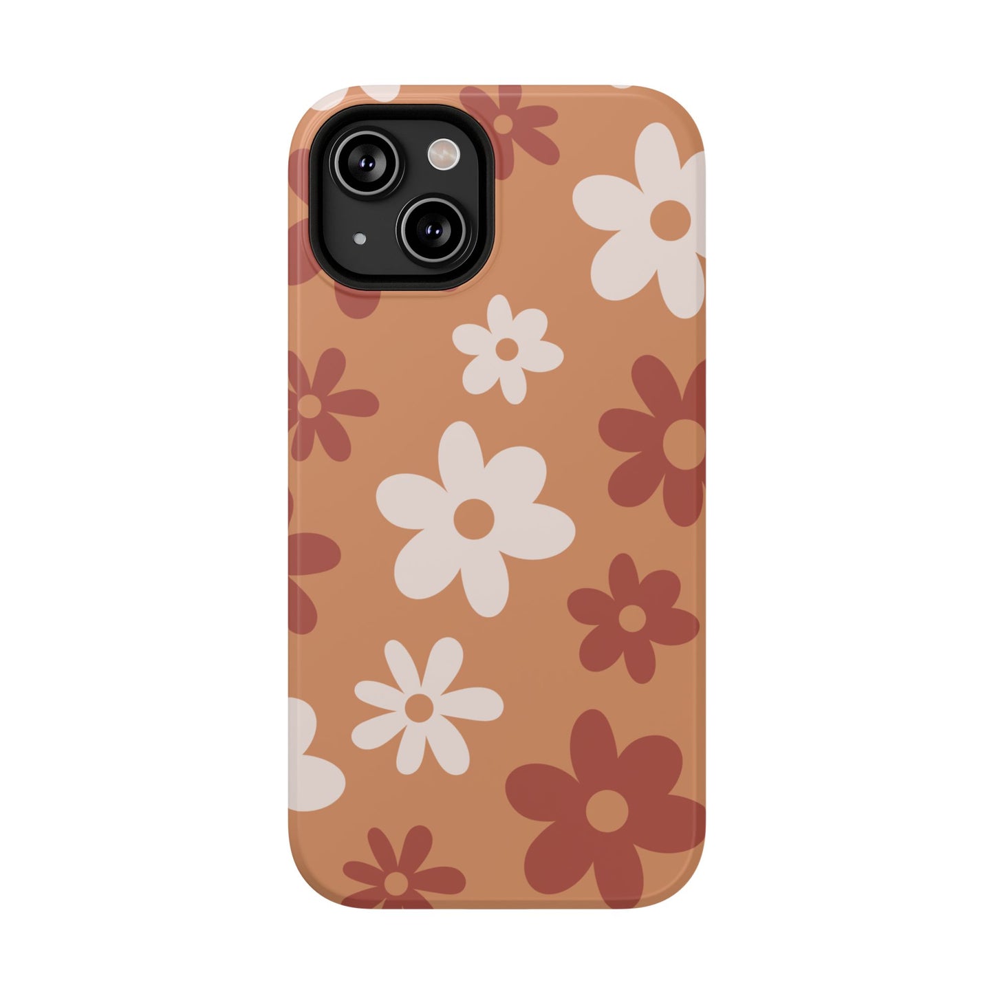 Brown Flower Power iPhone Case