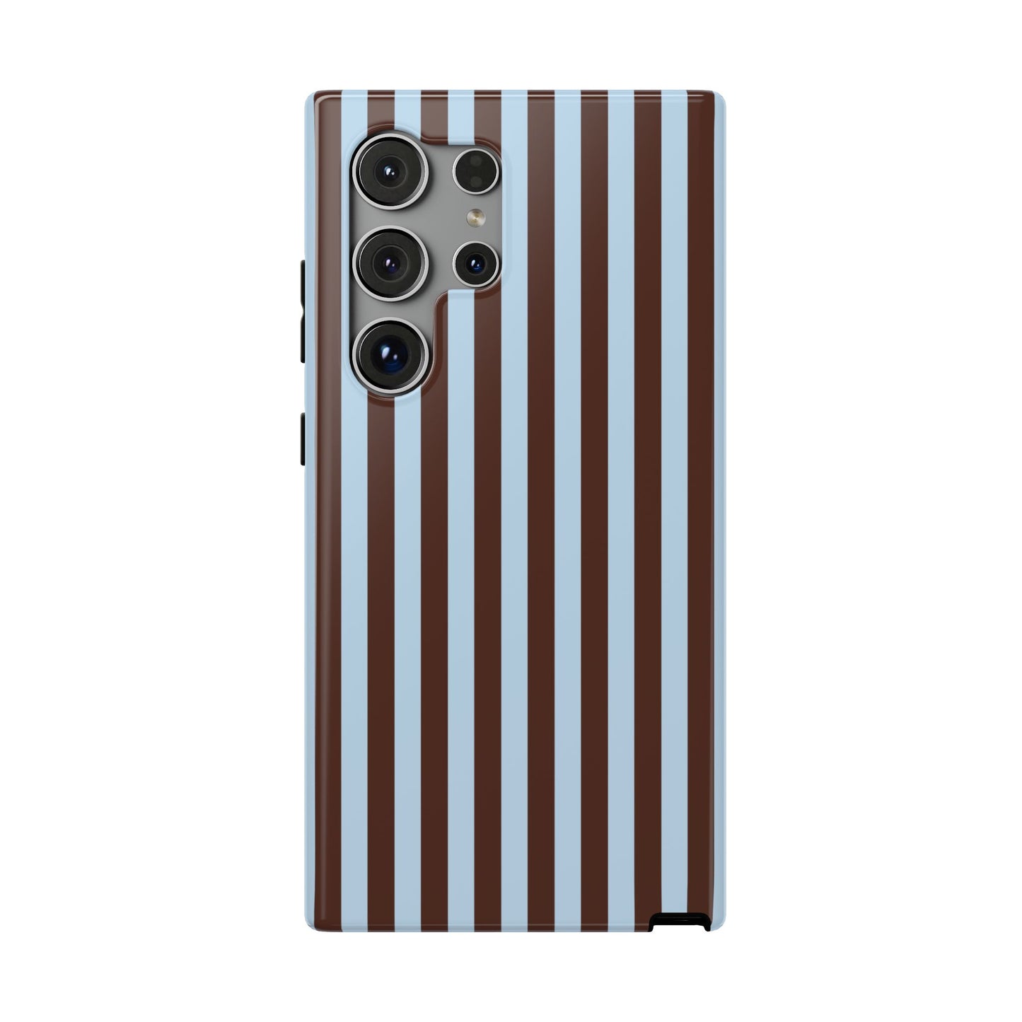 Blue Latte Stripes Samsung Case