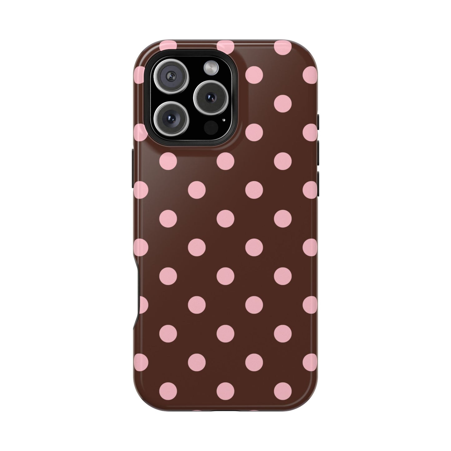 Pink Latte Polka Dots iPhone Case