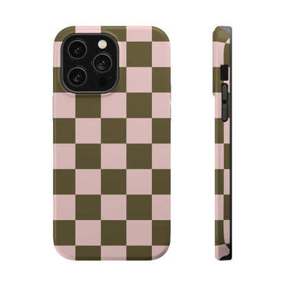 Pink Pistachio Checkered iPhone Case