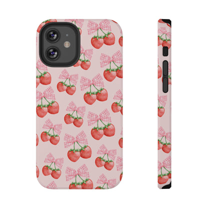 Strawberry Bows iPhone Case