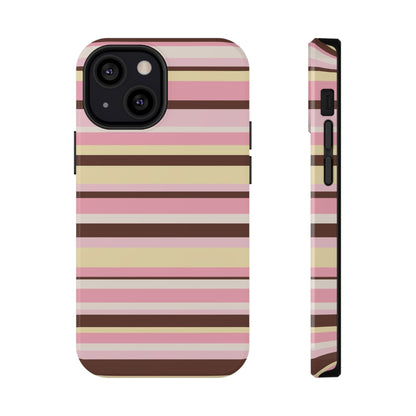 Sunday Latte Stripes iPhone Case