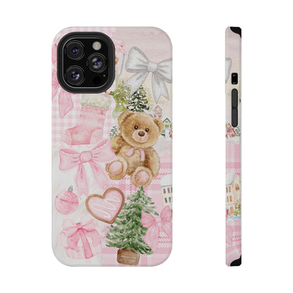 Pink Christmas Collage iPhone Case