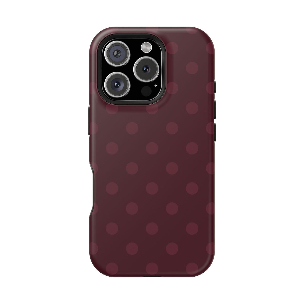 Burgundy Polka Dots iPhone Case
