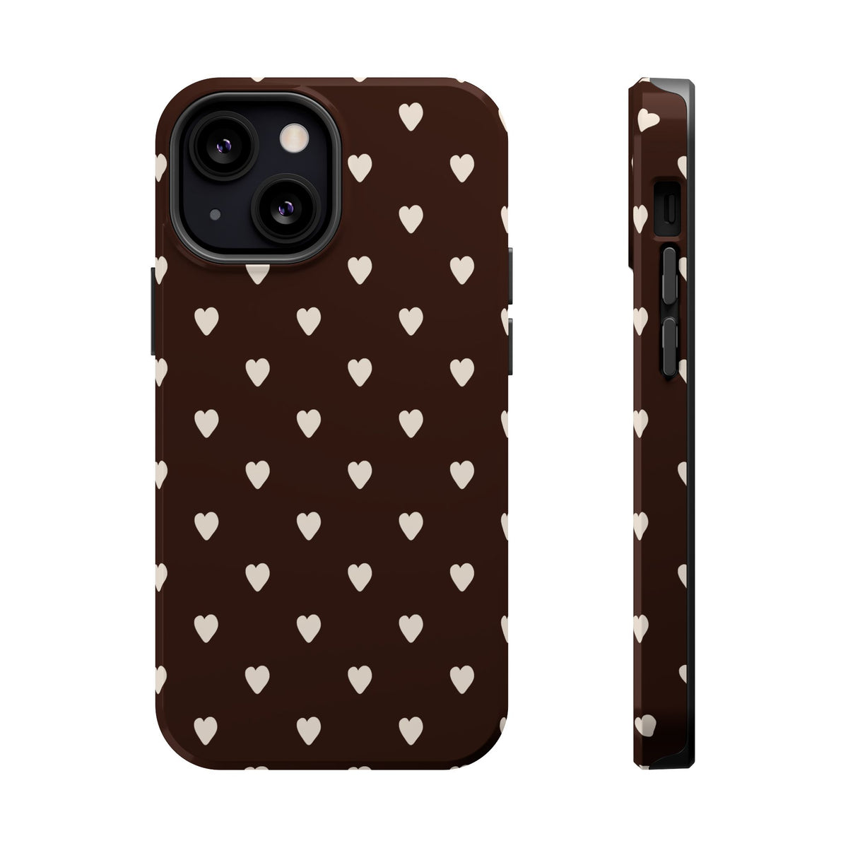 Mocha Hearts iPhone Case