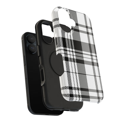 Black Plaid iPhone Case