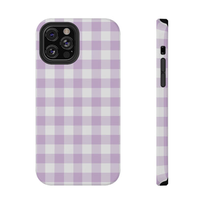 Purple Gingham iPhone Case