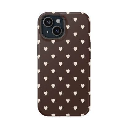Mocha Hearts iPhone Case