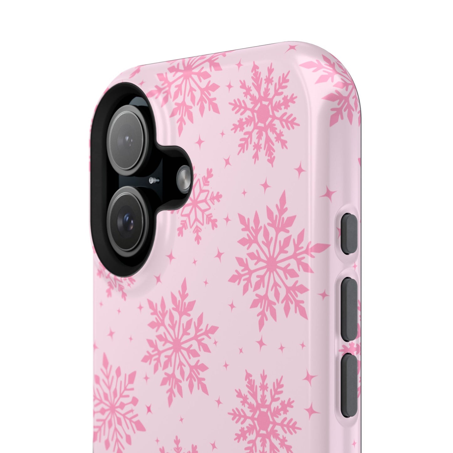 Pink Snowflakes iPhone Case