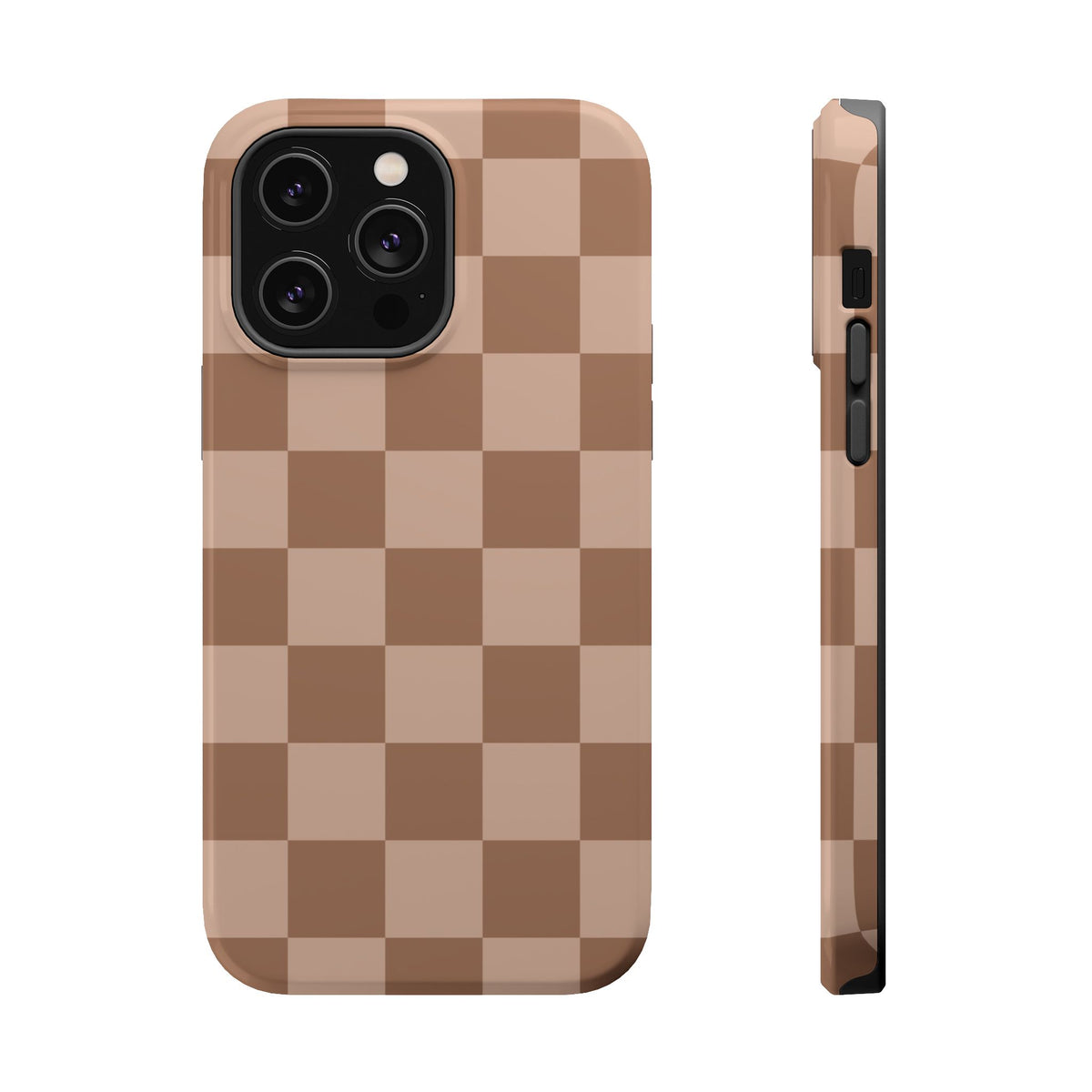 Toffee Checkered iPhone Case