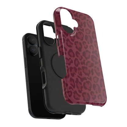 Burgundy Leopard iPhone Case