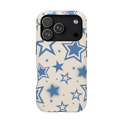 Beige & Blue Stardust iPhone Case