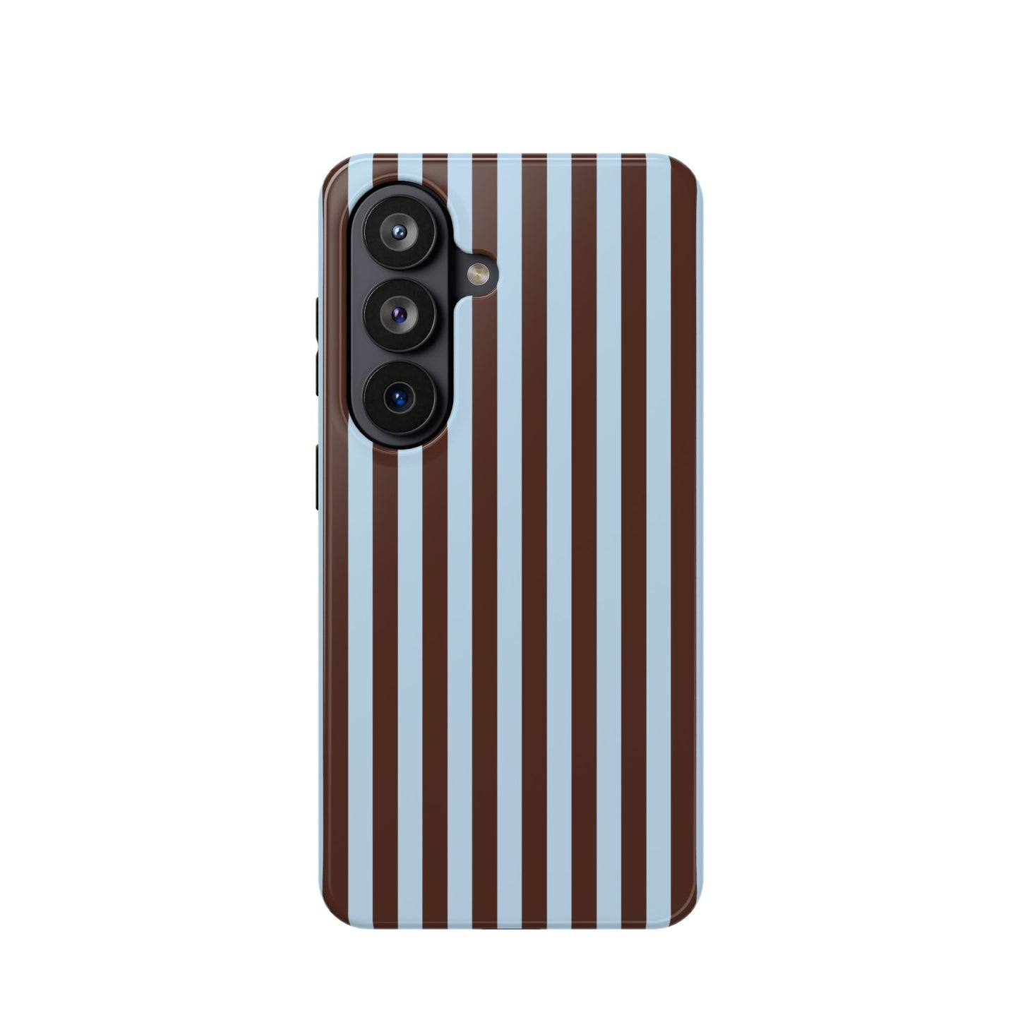Blue Latte Stripes Samsung Case