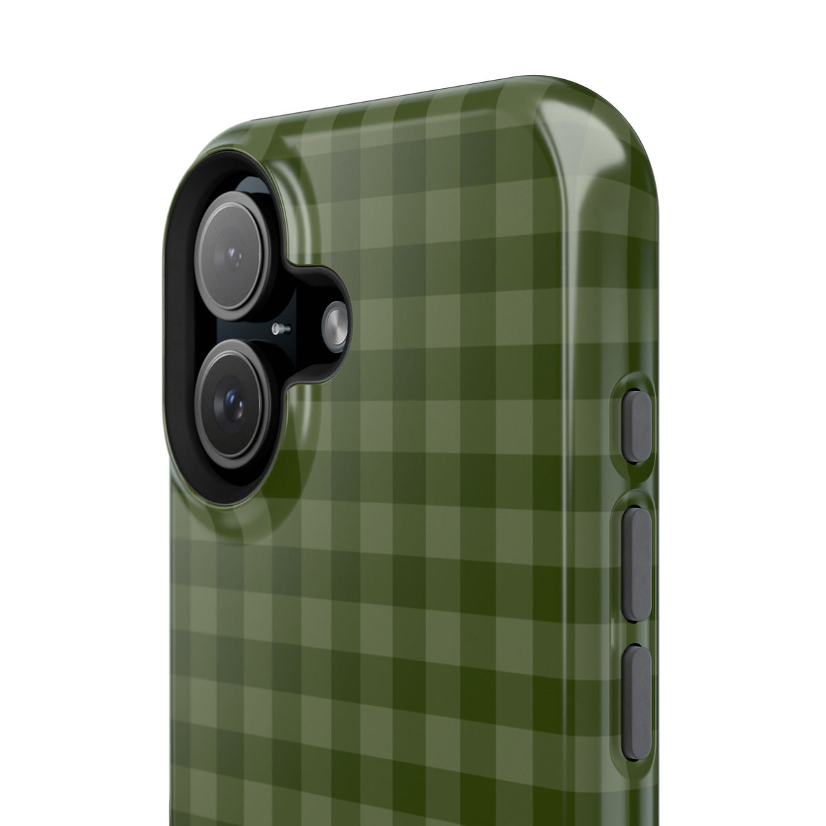 Green Gingham iPhone Case