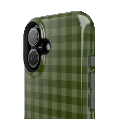 Green Gingham iPhone Case
