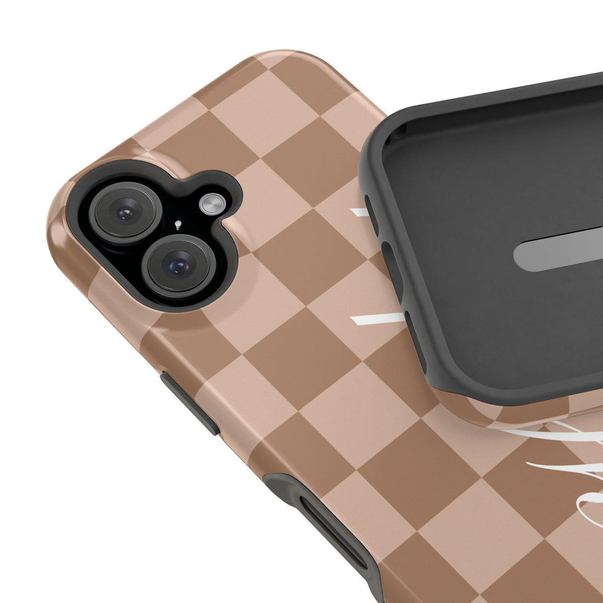 Custom Toffee Checkered iPhone Case