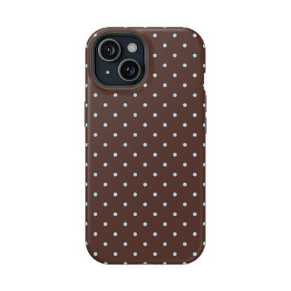 Blue Latte Mini Dots iPhone Case