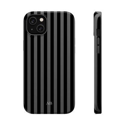 Custom Initials Twilight Stripes iPhone Case