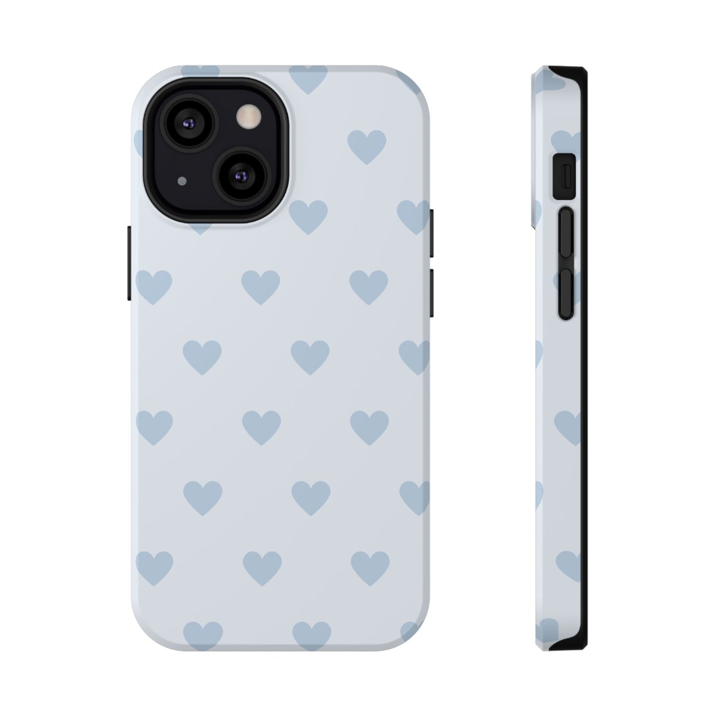Light Blue Hearts iPhone Case