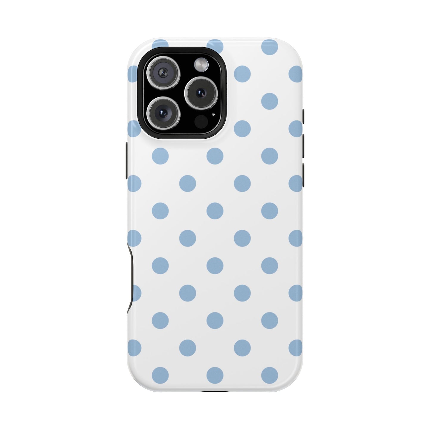 Blue Clouds Polka Dots iPhone Case