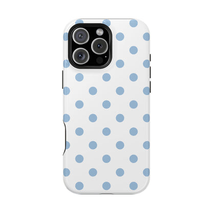 Blue Clouds Polka Dots iPhone Case