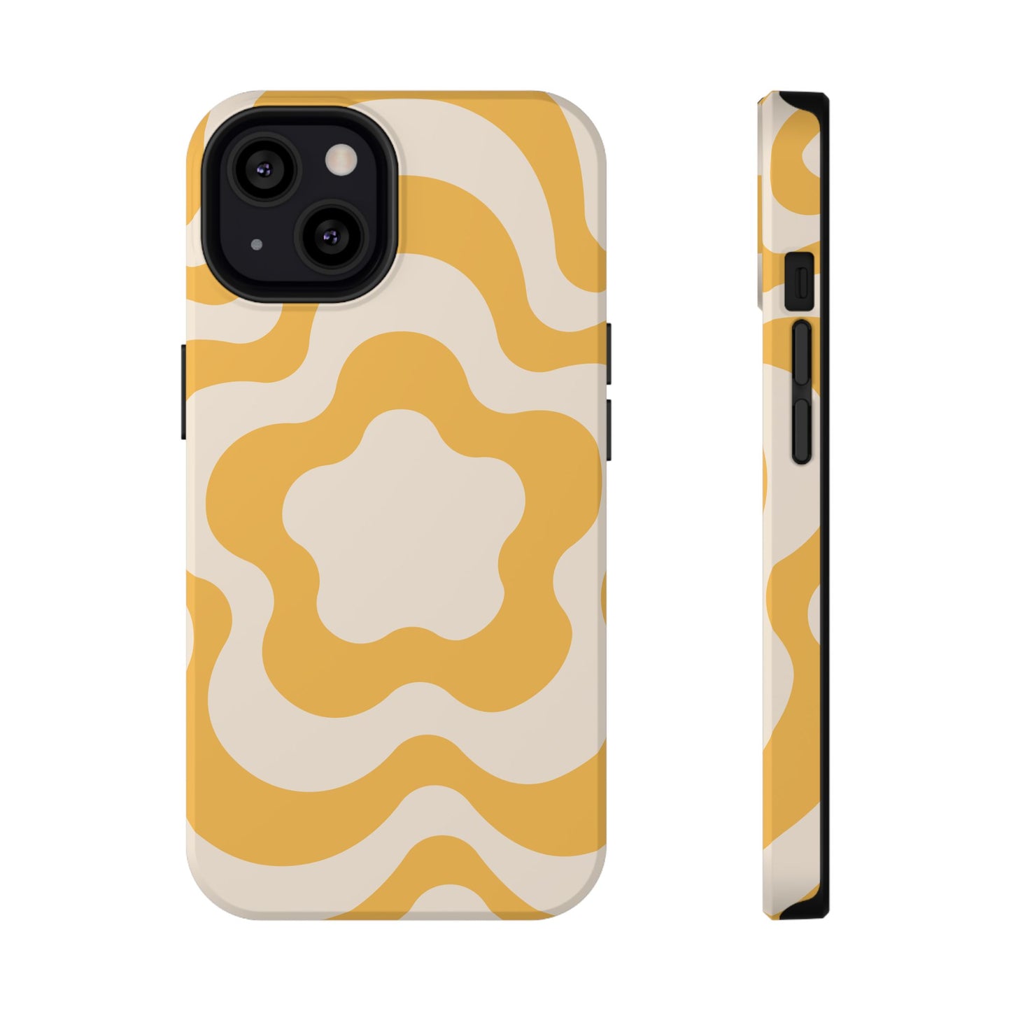 Yellow Retro Flower iPhone Case